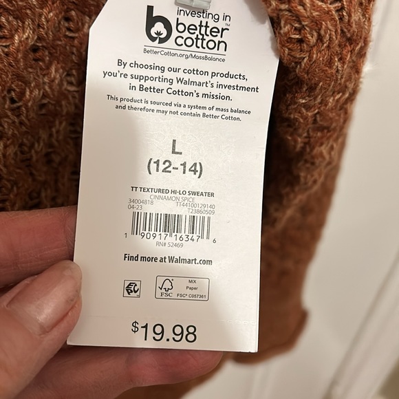 Time n True sweater nwt open weave knit 🧶 L - Picture 7 of 8